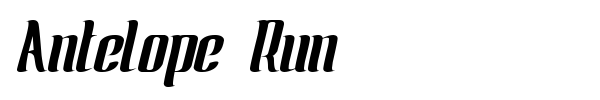 Antelope Run font preview